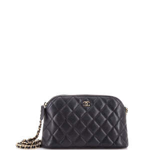 Chanel Cc Dome Zip Clutch With Chain #237534C44B